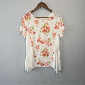 Sugar‎ Free | White and Pink Floral Top